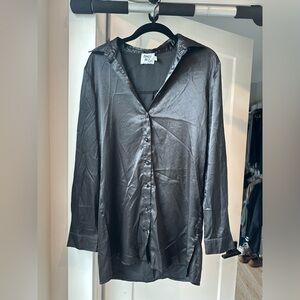 Princess Polly satin shirt dress